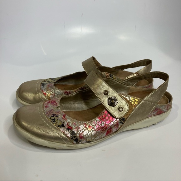 Remonte metallic colorful mary Jane Shoes flats boho casual women’s size 39 8.5 - Picture 1 of 8